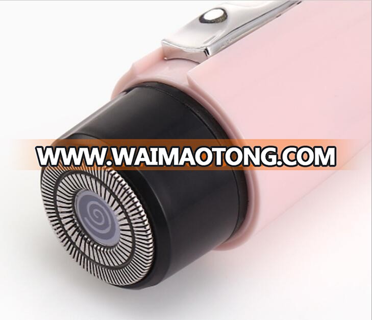 Hot selling waterproof 12v electric portable lady MINI pink back hair shaver pen razor shaving machine