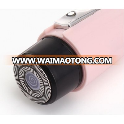 Hot selling waterproof 12v electric portable lady MINI pink back hair shaver pen razor shaving machine